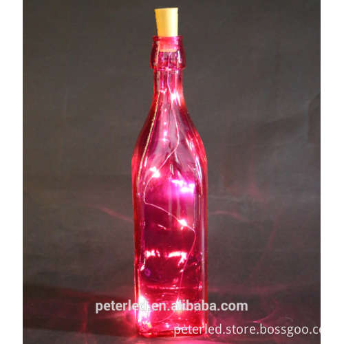 water bottle with led copper wire light coloful light for shop window decoration